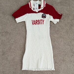 Varsity Red and White Dress